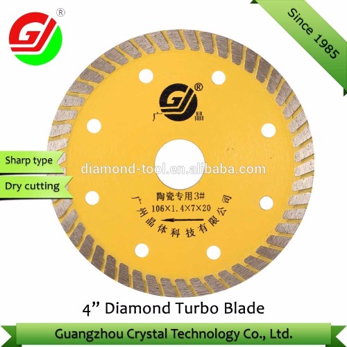 Continuous Rim Sintered Diamond Cutting Saw Blade 4" Ceramic Blade