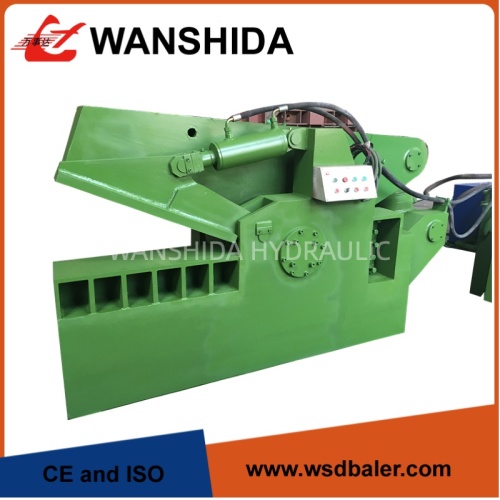 Sistema de cisalhamento de metal hidráulico pesado