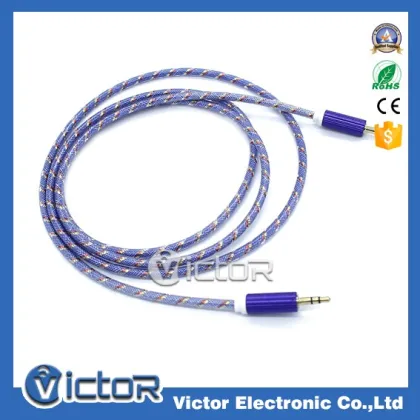 2016 New Creative Mobile phone metal audio cable with Natural multiple colors