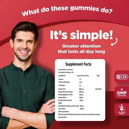 OEM/ODM Brain Gummies Organic Brain Booster Gummies