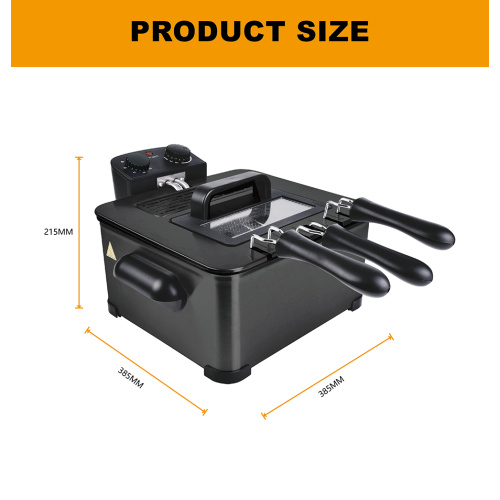 Stainless steel fryers with timer for the kitchen