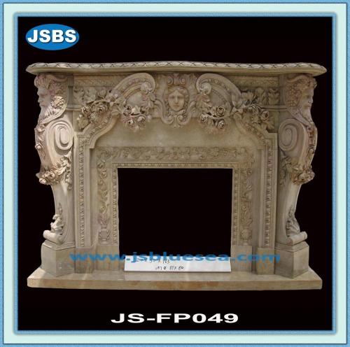 custom hand carved marble fireplace mantel