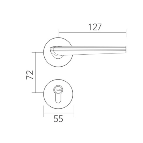 Lock de puerta silenciosa Diseño simple y simple