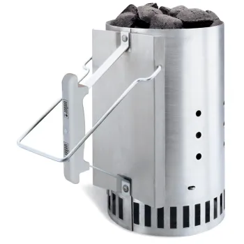 Customized Large Size BBQ Charcoal Starter With Handle 19cm Charcoal Starter Chimney