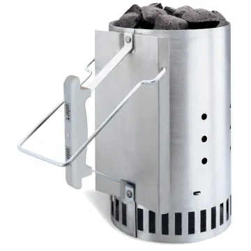 Customized Large Size BBQ Charcoal Starter With Handle 19cm Charcoal Starter Chimney