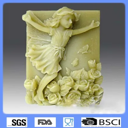Silicone mold for soap,Little girl soap mold,Angel soap mold