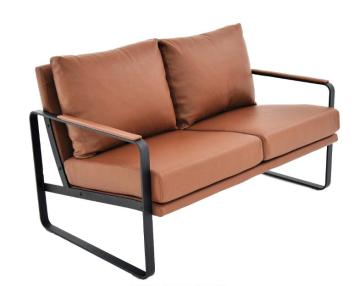 Metal Leather Multi-person Two-seater sofa Restaurant Chairs