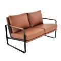 Metal Leather Multi-person Two-seater sofa Restaurant Chairs