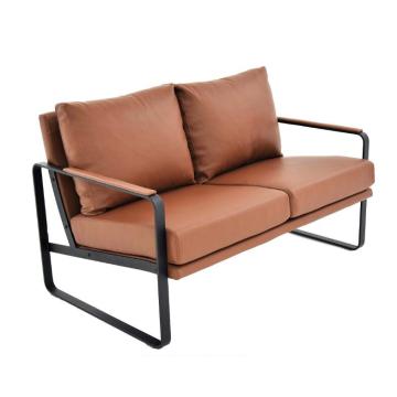 Metal Leather Multi-person Two-seater sofa Restaurant Chairs