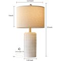 Ceramic Table Lamp with Linen Shade
