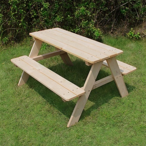 Kids Wooden Picnic Table Outdoor Garden Natural Kids Wooden Picnic Table Supplier