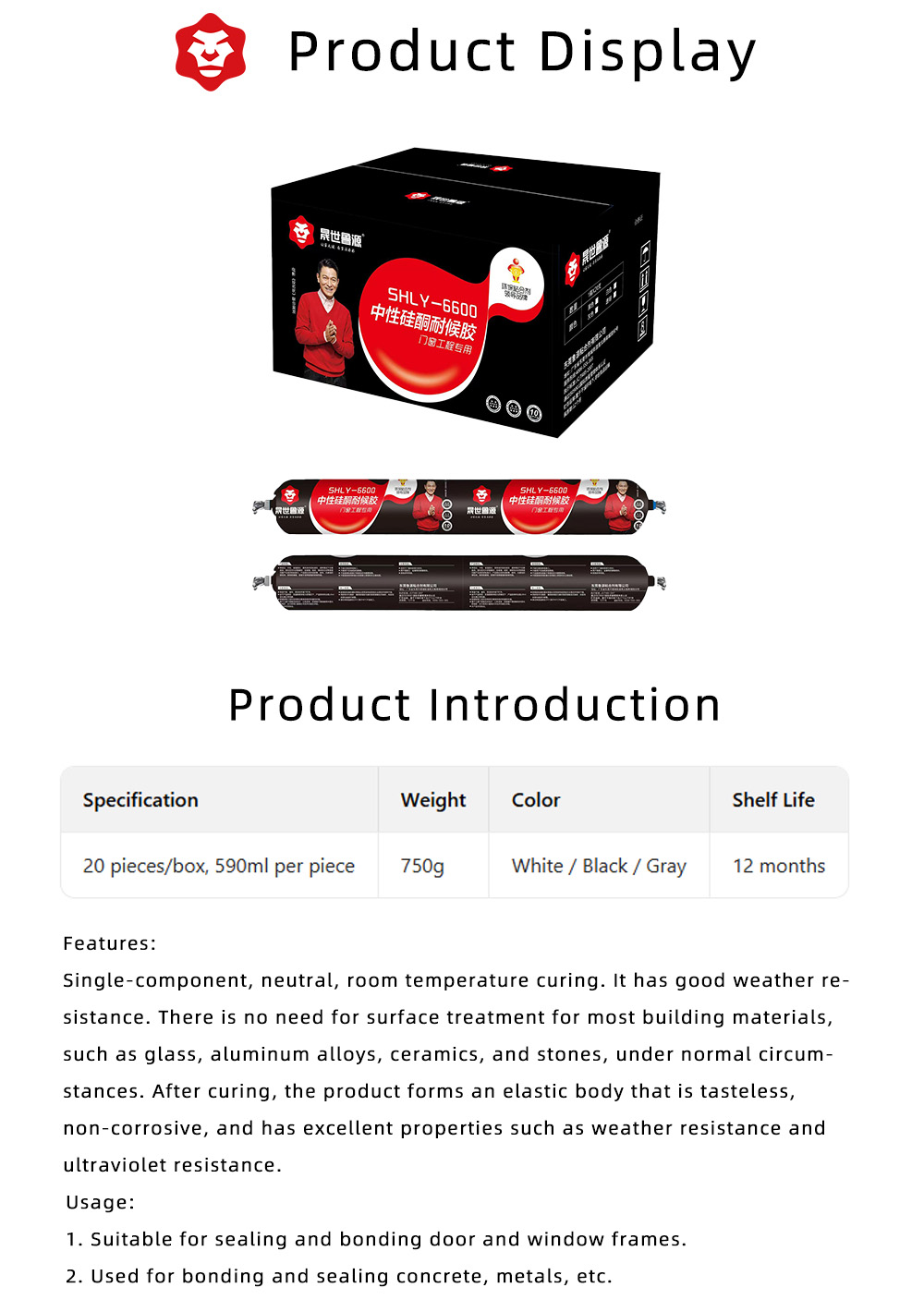 Durable Neutral Silicone Weatherproof Sealant x