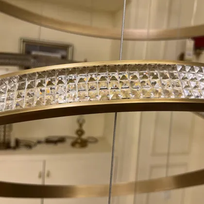 Meredith Acrylic Circle Linea Ceiling Round Ring Pendant Light