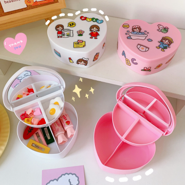 Creative Girl Pink Plastic Storage Box - Desktop Tape Storage in 2 Colors