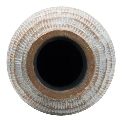 Wholesale Terracotta Cylinder Vases: Unique Hand-Carved Pastoral Garden Flower Vases for Home Decor