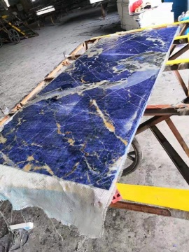 Big pure blue sodalite slab