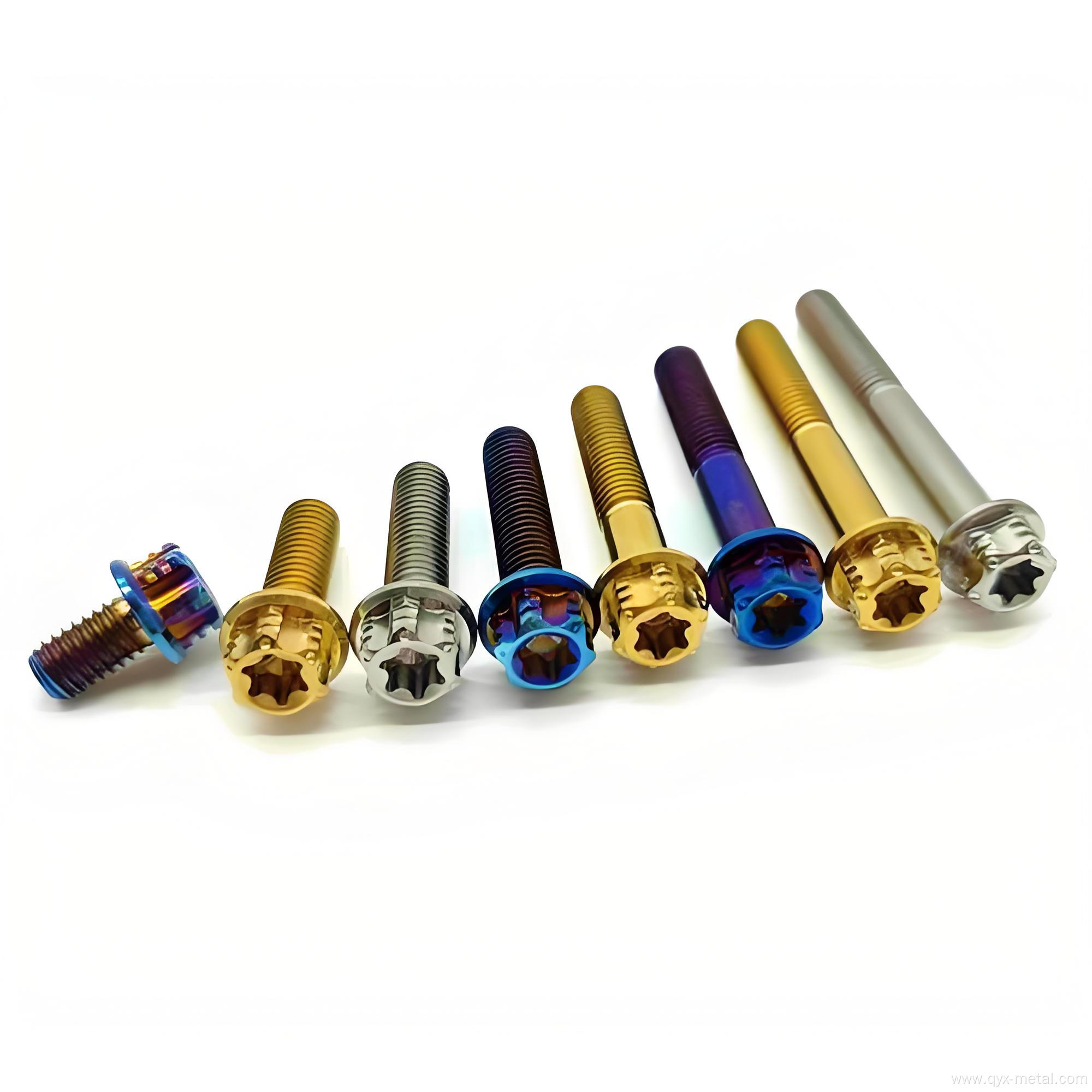 Titanium Internal And External Plum Blossom Flange Bolts