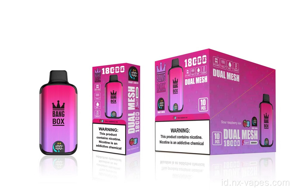 Produk Baru Bang Box 18000 Puffs LED Display