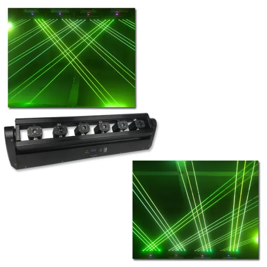Professional Beam Bar 3-in-1 6 Eyes RGB Laser Light with DMX Control and 500mw Power - 6pcs Set
