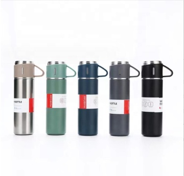 Hot sale  Portable Business Cup Stainless Steel Thermos Cup  Flasks Water Bottle With 3 Lids cup