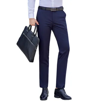 Formal Business Straight Stretch Pants for Men - All-Season Office Trousers