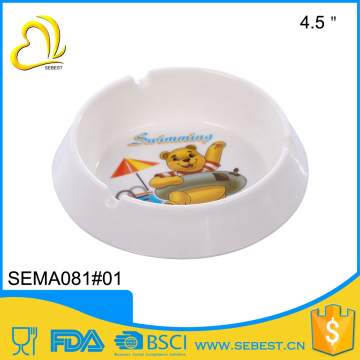 Hot Selling high quality portable black plastic melamine ashtray