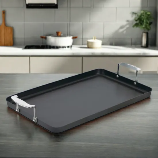 Metal Non-Stick Aluminum Pan Tray for Baking and Outdoor Activities