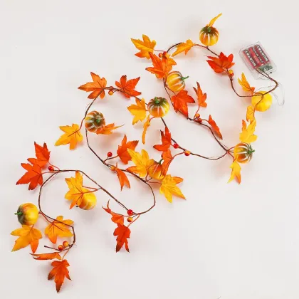 Wall Mounted Halloween Simulation Maple Leaf Vine Light