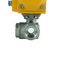 DKV Pneumatic 3 Way Ball Valve T Port BSP NPT Stainless Steel Female Thread Air Control Valve