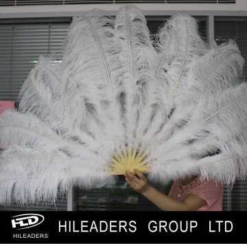 RT461 White Color Large Ostrich Feather Fan