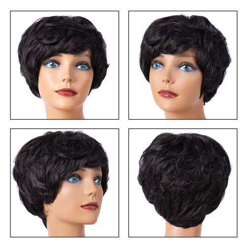 Short Curly Pixie Cut Synthetic Wig For Women