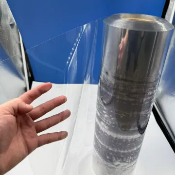 Transparent PET sheets for folding box packaging