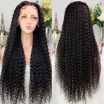 Human Hair Lace Front Wig Natural Hairline 150% Density Deep Wave Jerry Curly 13X6 Swiss Lace Remy Hair Brazilian Jerry Curl Wig