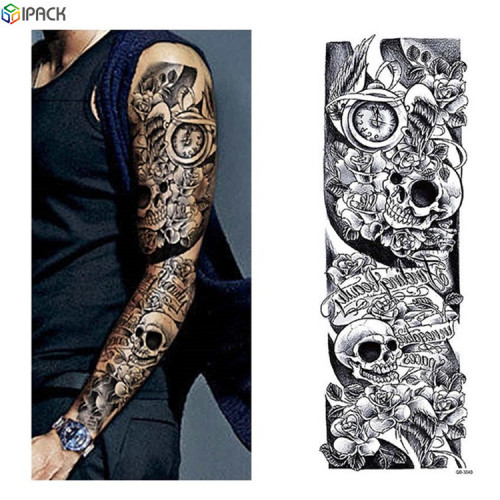 Custom Full Arm Tattoo Stickers for Men