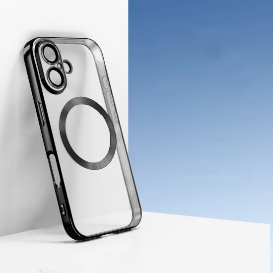 Electroplated TPU Phone Case for iPhone 16/15/14 - Clear Cover with Lens Protector