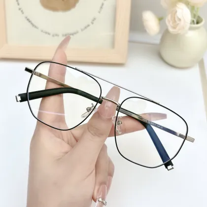 Fashionable Frameless Locking Plate Myopia Glasses