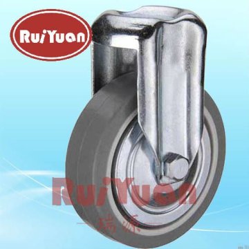 European type indoor,Thermoplastic rubber wheel,bolt hole,rigid caster wheels