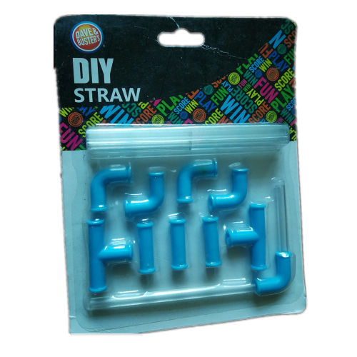 5 pcs de plástico diy beber palha louco set