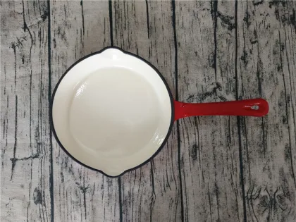 cast iron enamel frying pan/skillet