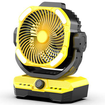 Rechargeable 30000mAh Outdoor Table Fan with LED Light