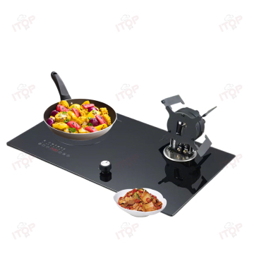 Hybrid Desktop Electric Infrared Ceramic Induction Cooker with Gas Stove