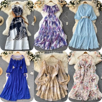 2024 Summer New Sexy Ladies Casual Chiffon Dress