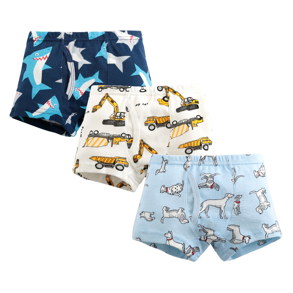 2020 Sale New Free Shipping High Quality Boys Boxer Shorts Panties Kids children dinosaur car underwear 2-10years Old 3pcs/6pcs