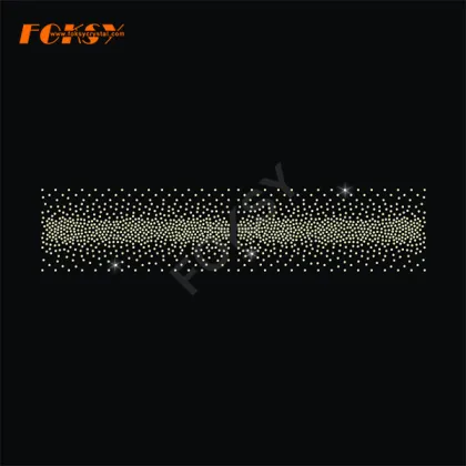 Topaz Tailless Cheer Bow Heat Rhinestone Transfer