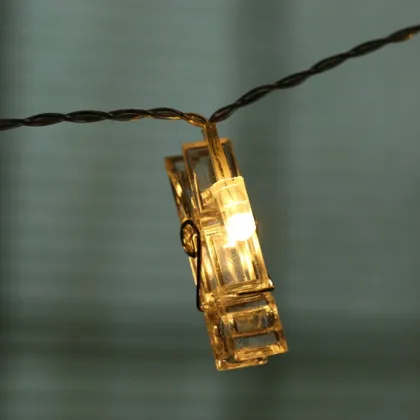 1.5m 10pcs LED String Lights - Photo Clips Fairy Lights for Wedding Holiday Decorations