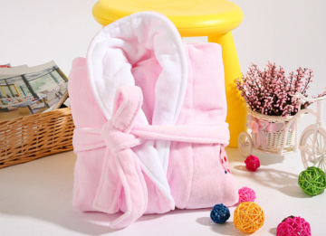 Mädchens niedlichen Bademantel rosa Schlafanzug Kinder Baumwolle Robe