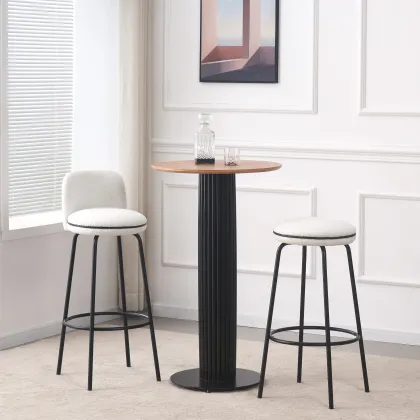 Teddy Fabric Bar Table Sets for Small Areas