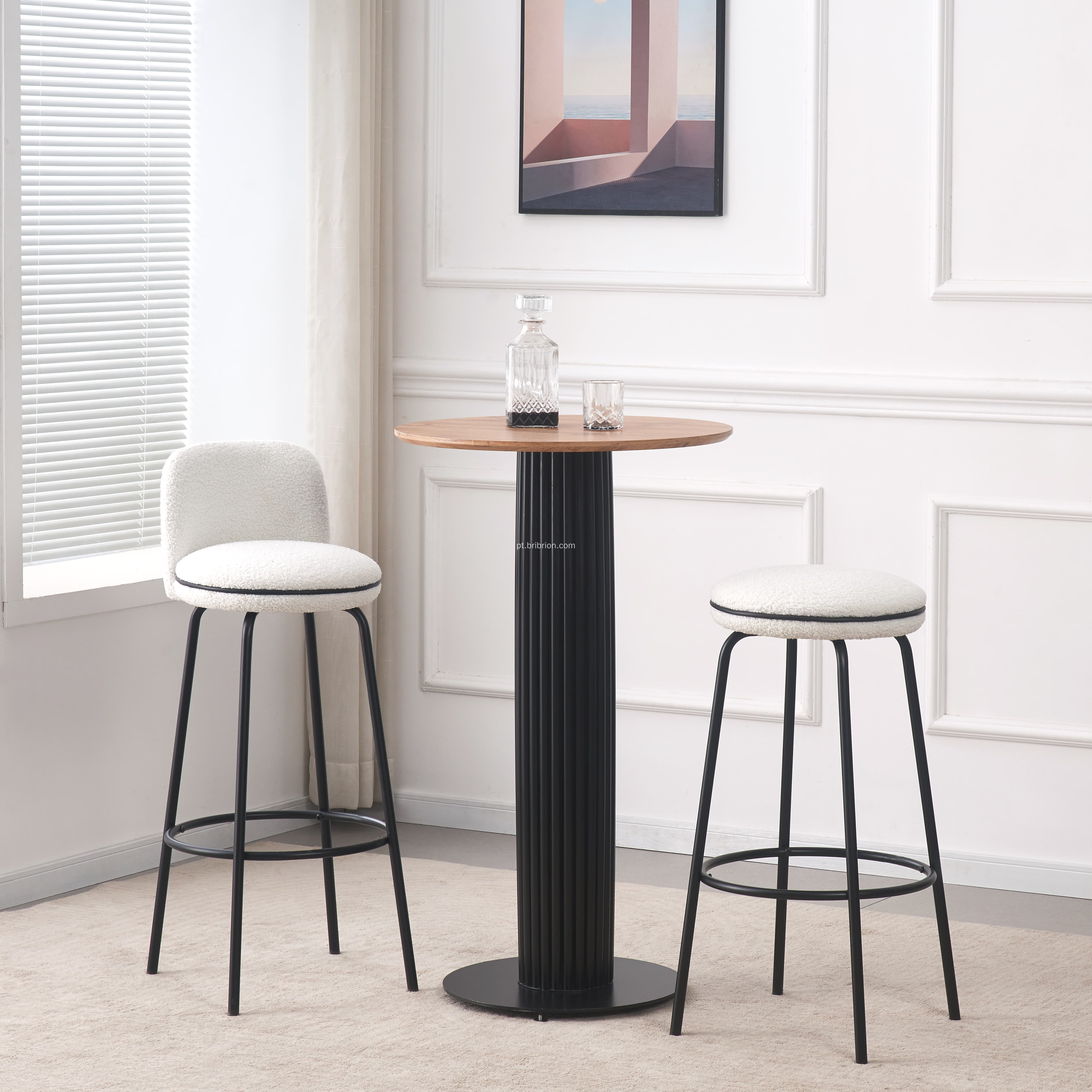 Conjuntos de mesa de barra de tecido de pelúcia para pequenas áreas