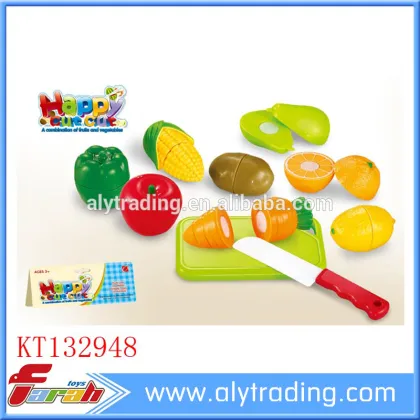 Modern kitchen toy wooden fruit cutting toys