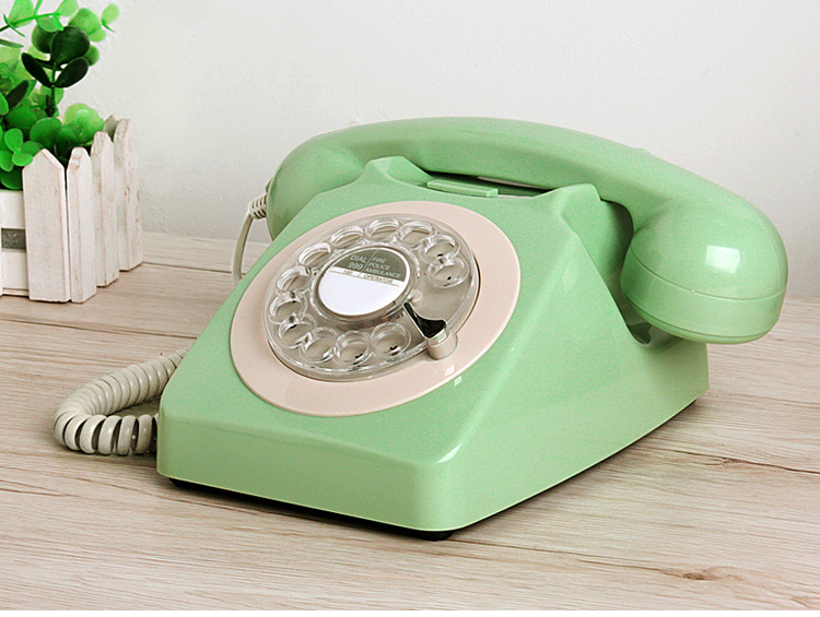 Corded Pink Telephones Classic Rotary Dial Home Office Phones Antique